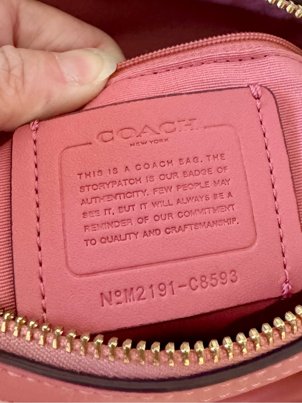 Coach Garden Plaid Rowan Top Handle Satchel/Crossbody in TAffy LIMITED EDITION - Picture 8 of 16